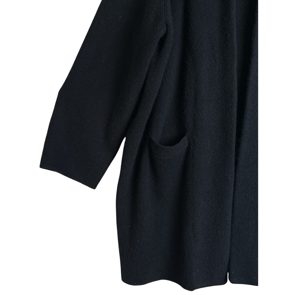 J.Crew Cocoon Sweater Blazer Cardigan Black Oversized Wool Blend XL - Picture 3 of 8